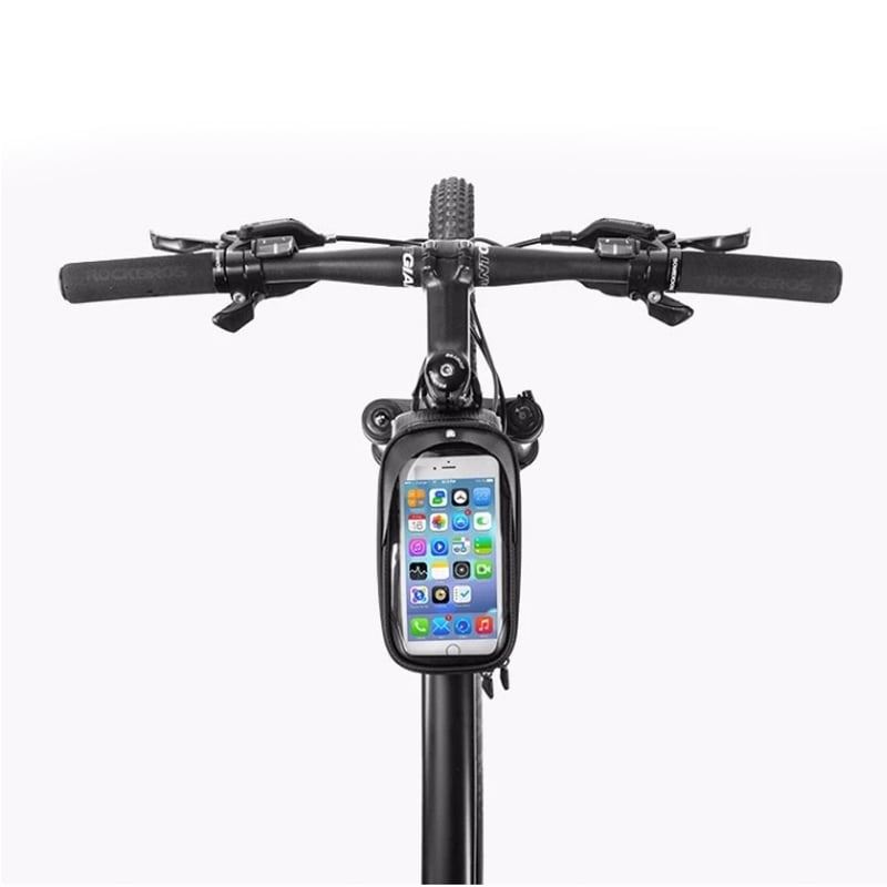 Soporte de tel&#233;fono impermeable ROCKBROS con espacio de almacenamiento para el cuadro