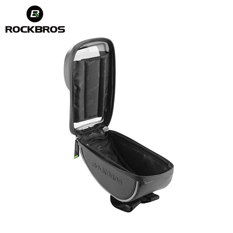 Soporte de teléfono impermeable Rockbros con almacenamiento