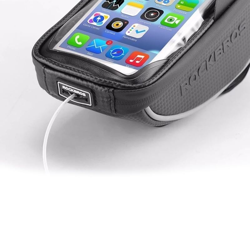 Soporte de teléfono impermeable Rockbros con almacenamiento