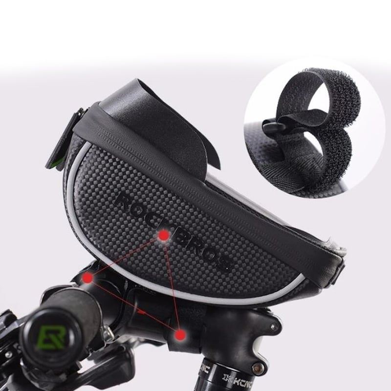 Soporte de teléfono impermeable Rockbros con almacenamiento